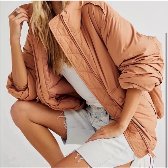 FREE PEOPLE Free People Duvet Bomber Jacket in Doe Size L - Picture 8 of 8
